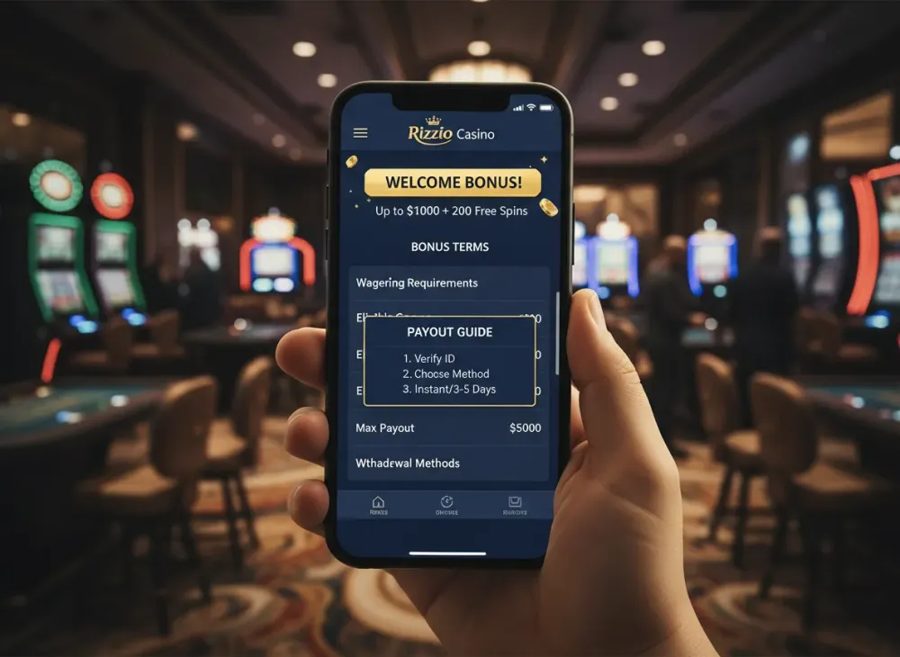 Rizzio casino bonus terms wagering and payout guide